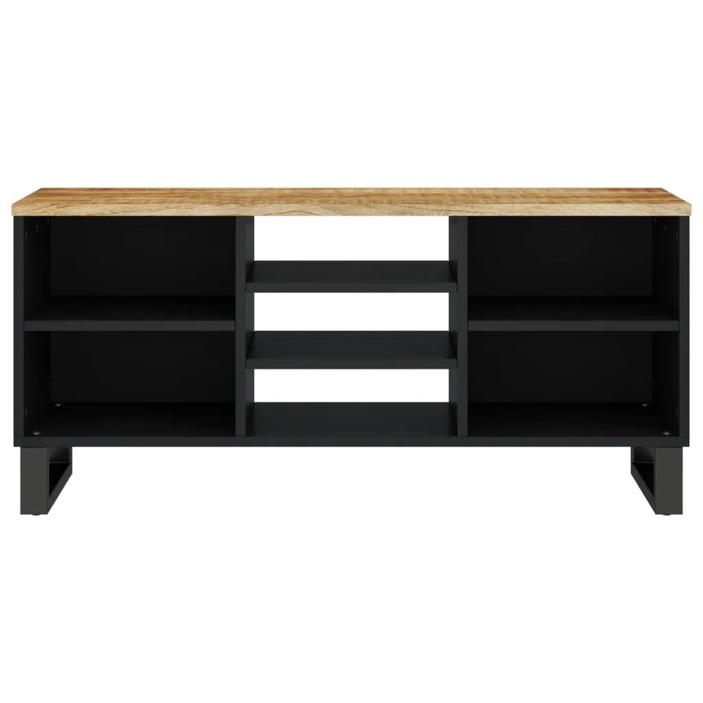 Mobile TV 100x33x46cm Legno Massello Mango e Legno Multistrato 351966