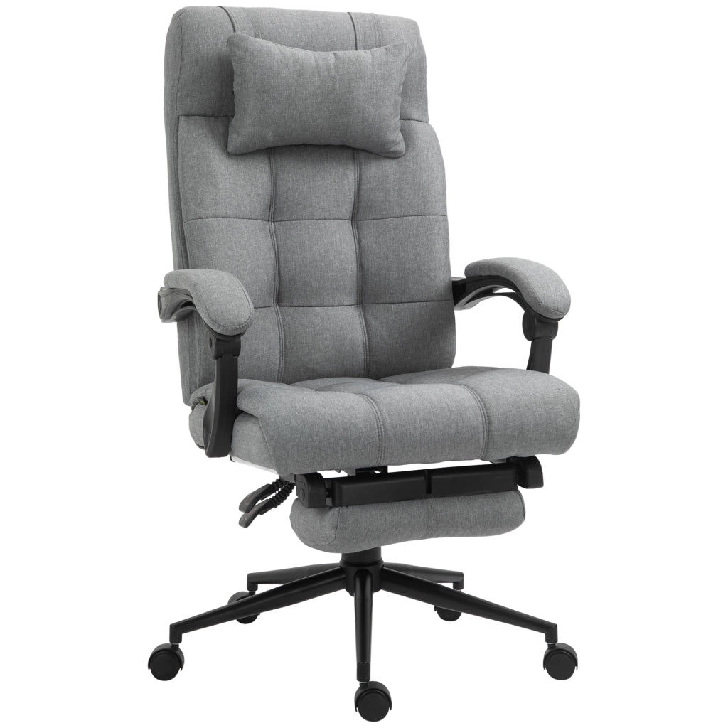 Sedia da ufficio ergonomica con funzione reclinabile ¨C Xylo ¨C Grigio chiaro tessuto lino