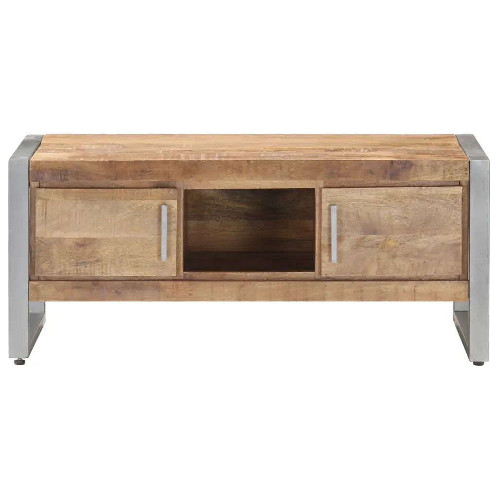 Tavolino da Salotto 95x50x40 cm in Legno di Mango Grezzo 323489