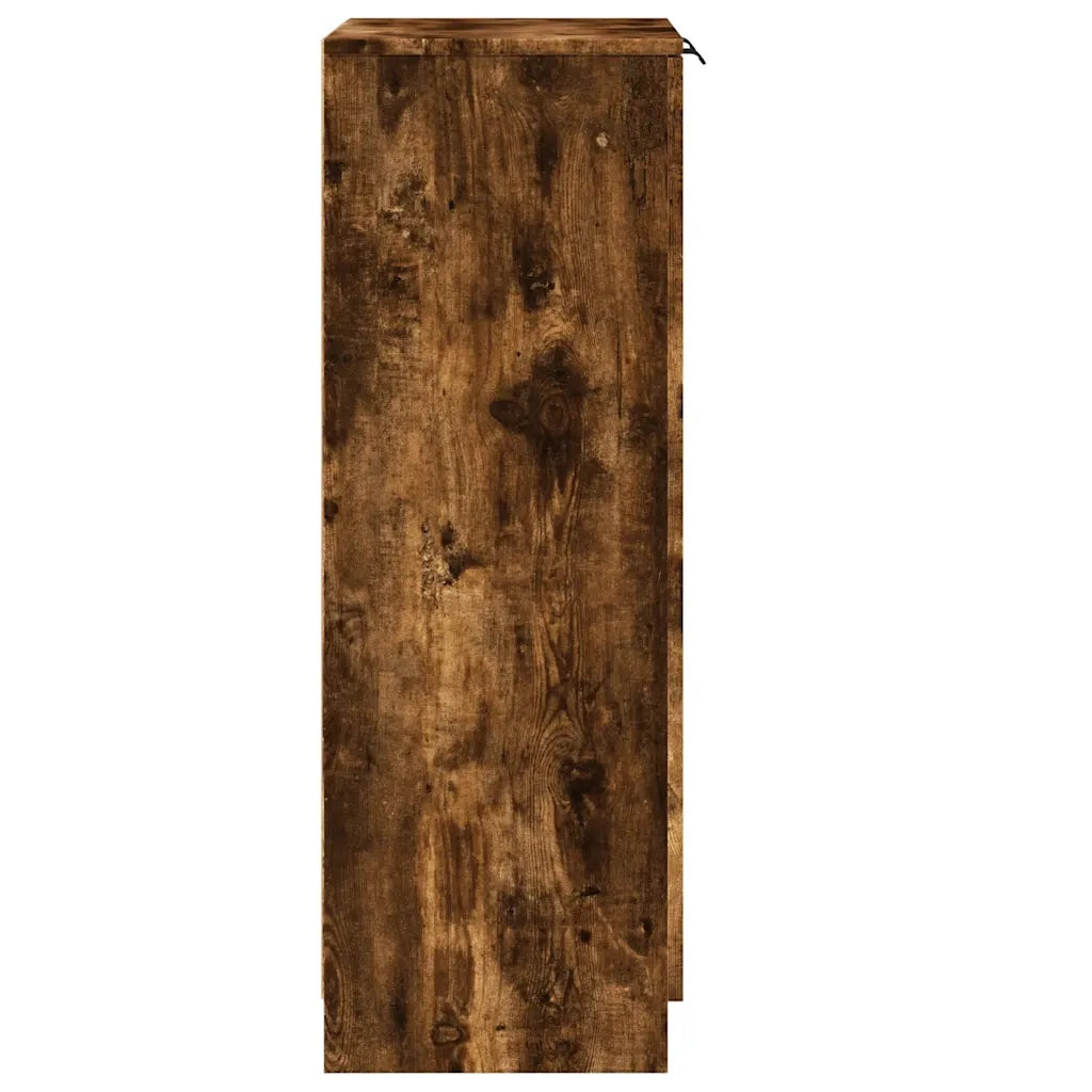 Scarpiera-Scaffale per scarpe Rovere Fumo 59x35x100 cm in Legno Multistrato