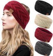 Cintura per donna invernale - Orecchini da calore - Rivestito con pile - Tessuto a maglia - Materiale elastico - Comfortevole e caldo - Orecchini da calore