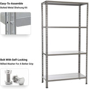 GRIMA PACCO DOPPIO CON 2 SCAFFALI COMPLETI 75 X 30 X 138 CM 4 RIPIANI 40 KG