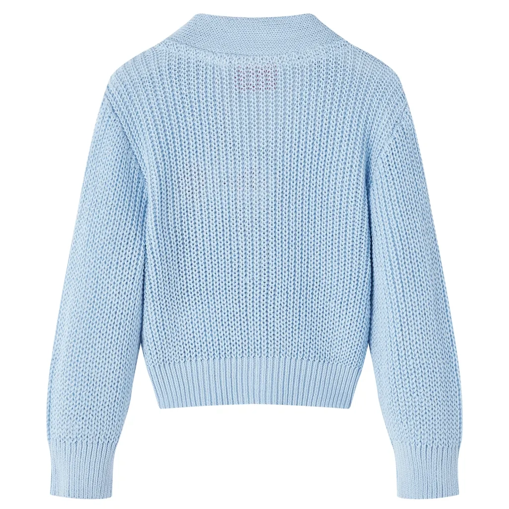 Cardigan da Bambina Lavorato a Mano Blu 92 CFW3563765