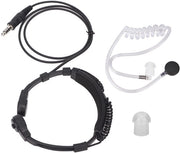 Microfono da collo adattabile - Orecchino per walkie talkie - Tubo acustico a bassa pressione - Nero - Microfono - Compattato ...