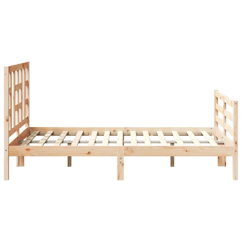 Giroletto con Testiera-Struttura Letto con testiera 120x200 cm in Legno Massello 988893