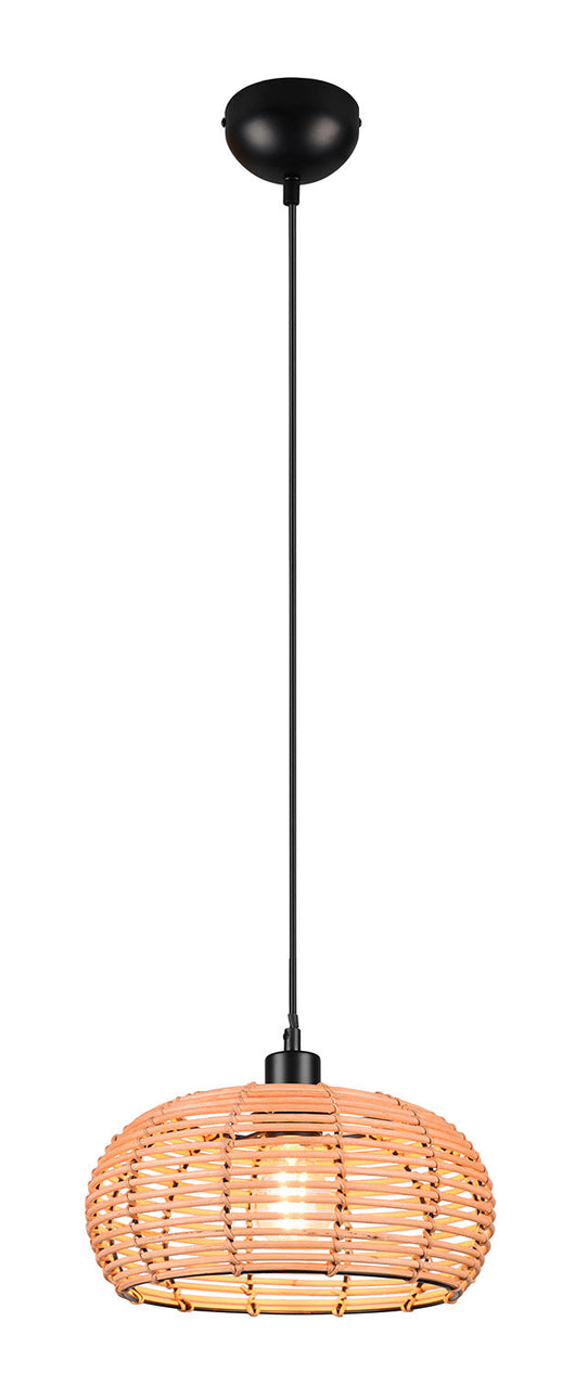 Lampada a Sospensione da Interno Attacco E27 in Tessuto Naturale