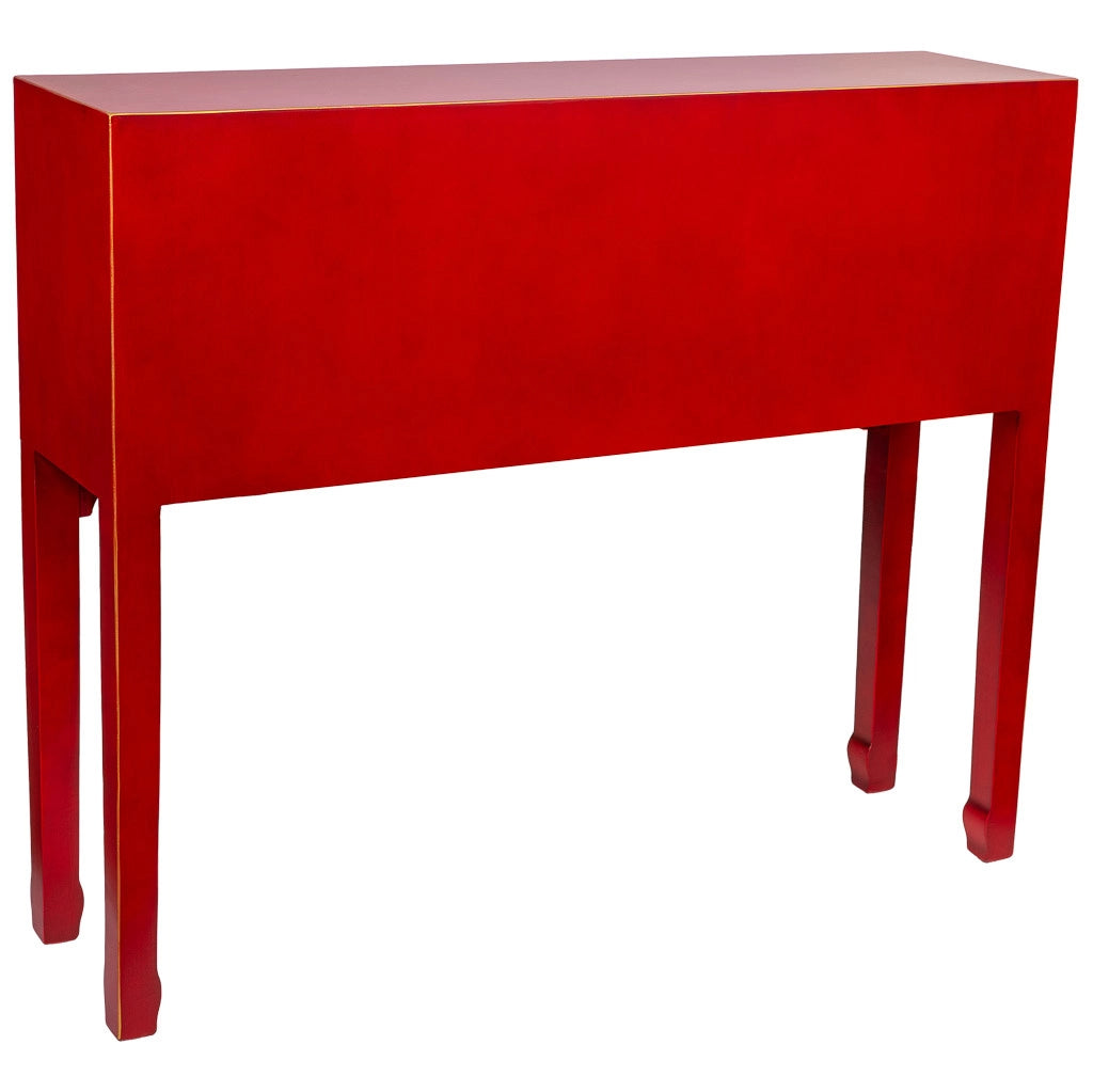 Credenza in legno con 6 cassetti e 2 porte 95x24x79h cm