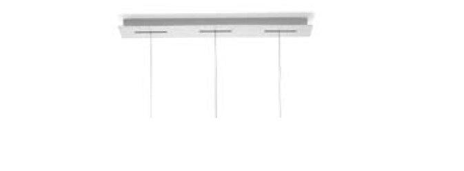 BEBA LAMPADARIO A SOSPENSIONE 3 LUCI LINEARE VETRI GRANDI CROMO ATTACCO G9 VETRI D.20CM