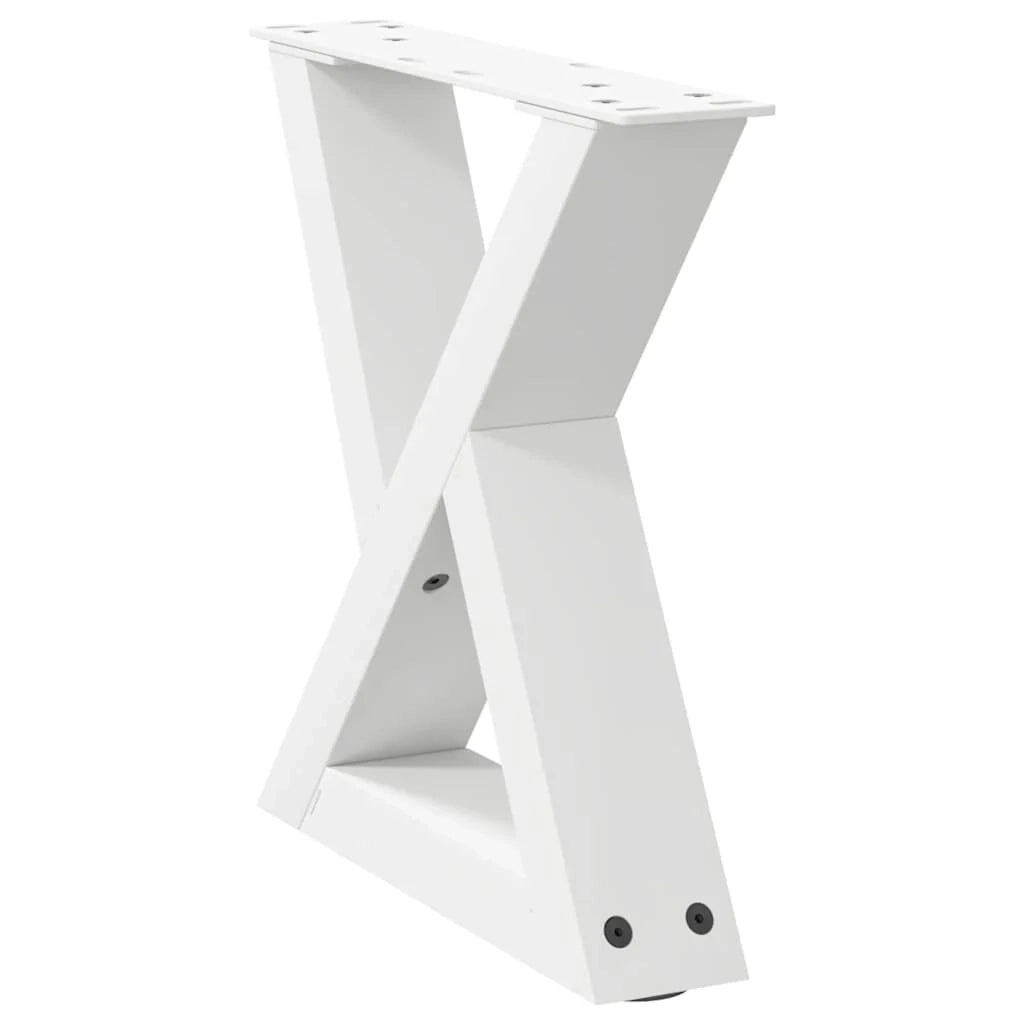 Set di 2 gambe regolabili per tavolino da caffè 30 x 30 cm design estetico moderno acciaio bianco 02_0056963