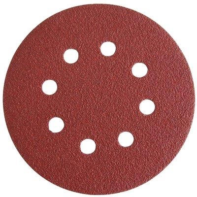 DISCO ABRASIVO FIBRATO VELCRATO 8 FORI IMPERIAL - MM 115X22,2 GRANA  80 CF=PZ 6- 6 confezioni