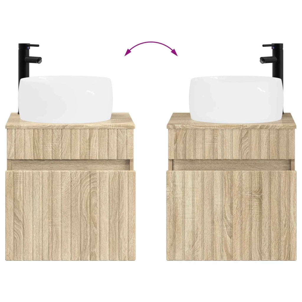 Mobile lavabo da parete Rovere Sonoma 49 x 44,5 x 66 cm 890614