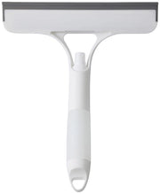 Schraper di vetro, 1 pezzo schrappa di vetro professionale, 3 in 1 pulitore di vetro con spazzola a silicone e spazzola a microfibra, schrappa di vetro, spazzola di vetro, blu