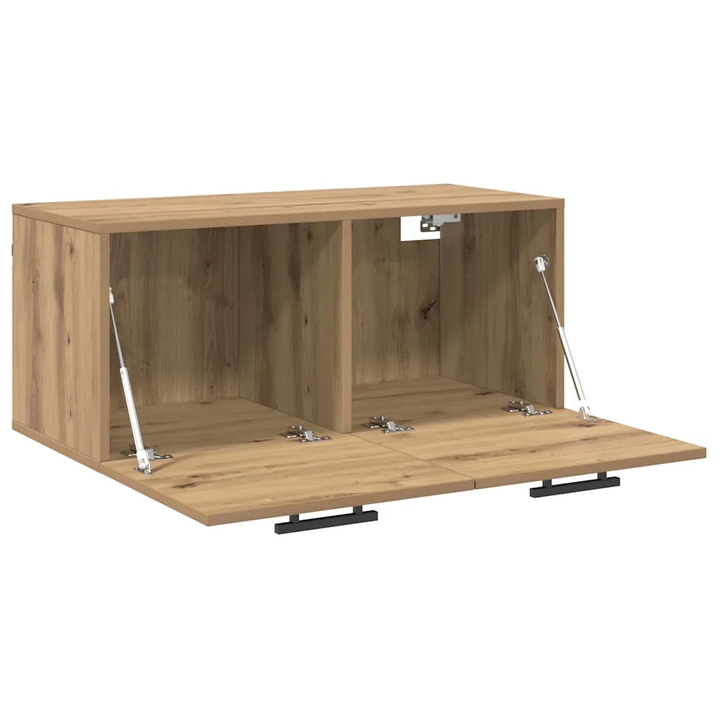 Armadietto a muro rovere artigianale 80 x 36.5 x 35 cm