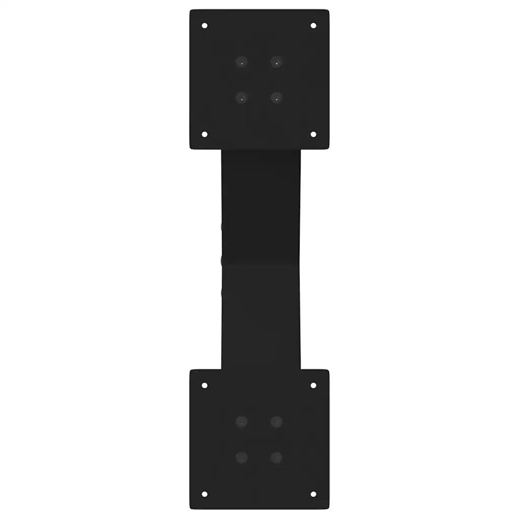 Gambe per Tavolino da CaffÃ¨ a X 2 pz Nere 50x(30-31) cm Acciaio