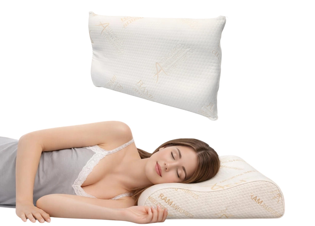 Guanciale Cuscino Letto 50x80cm Anallergico Memory Cervicale Mod. Rame