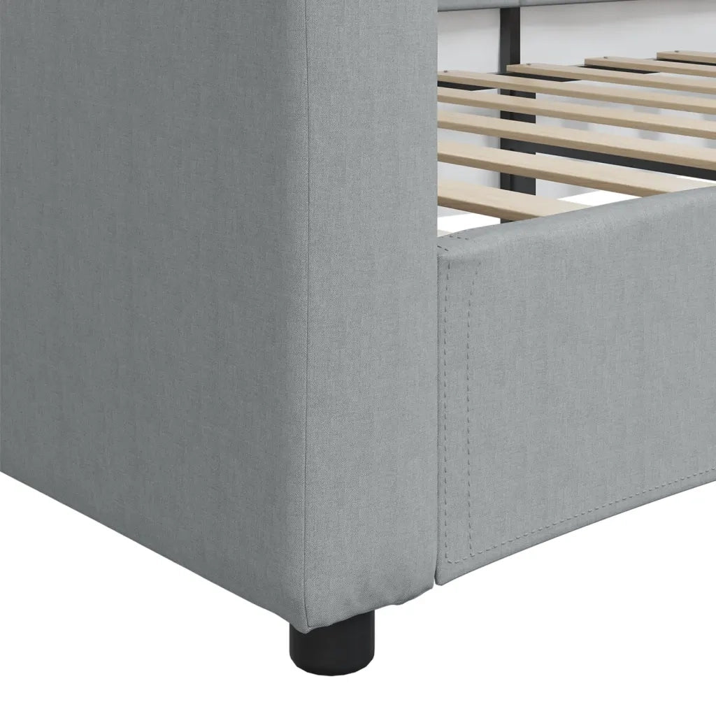 Letto da Giorno Grigio Chiaro 80x200 cm in Tessuto 354178