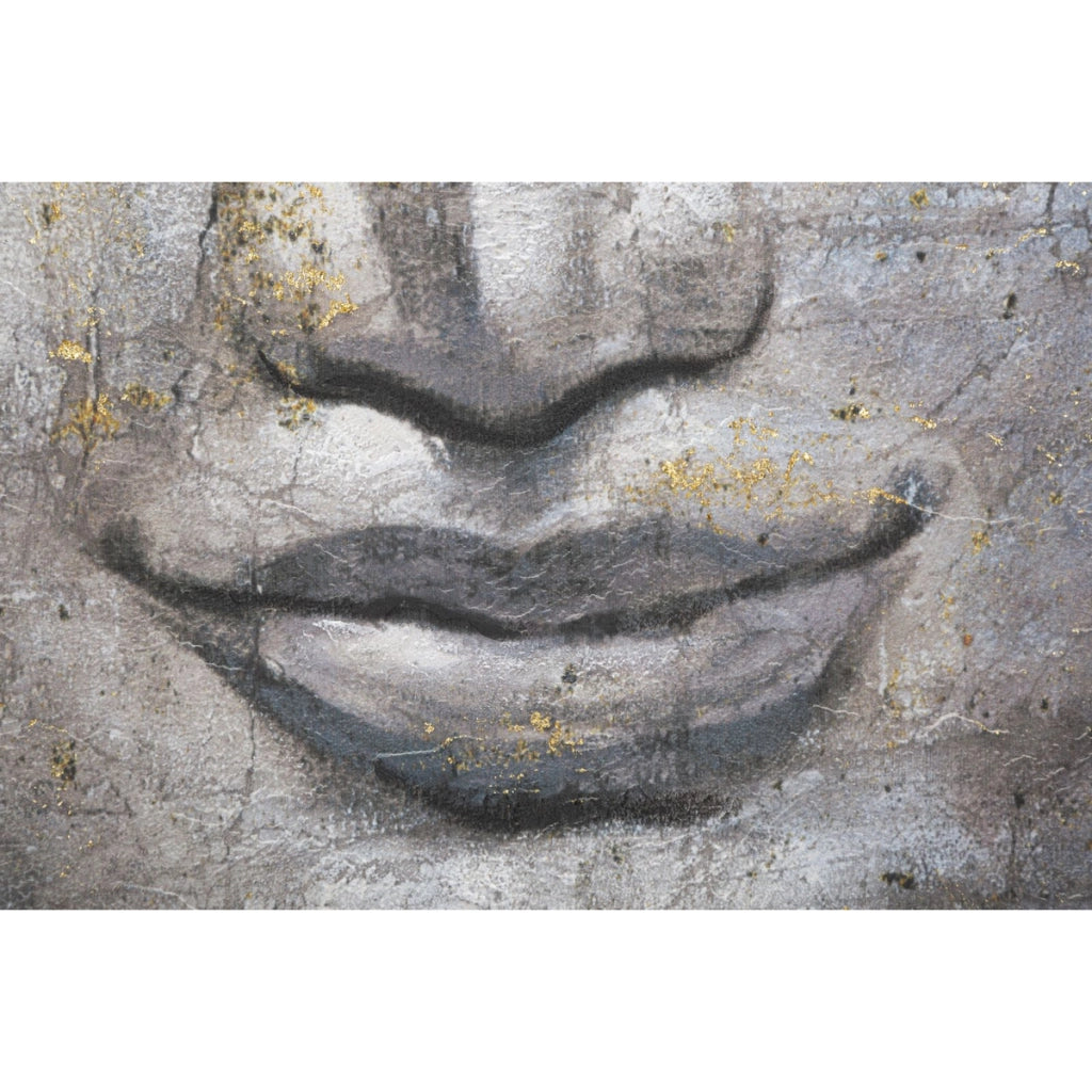 Stampa su Tela Buddah 1, Multicolore, Legno, 80x3x120 cm