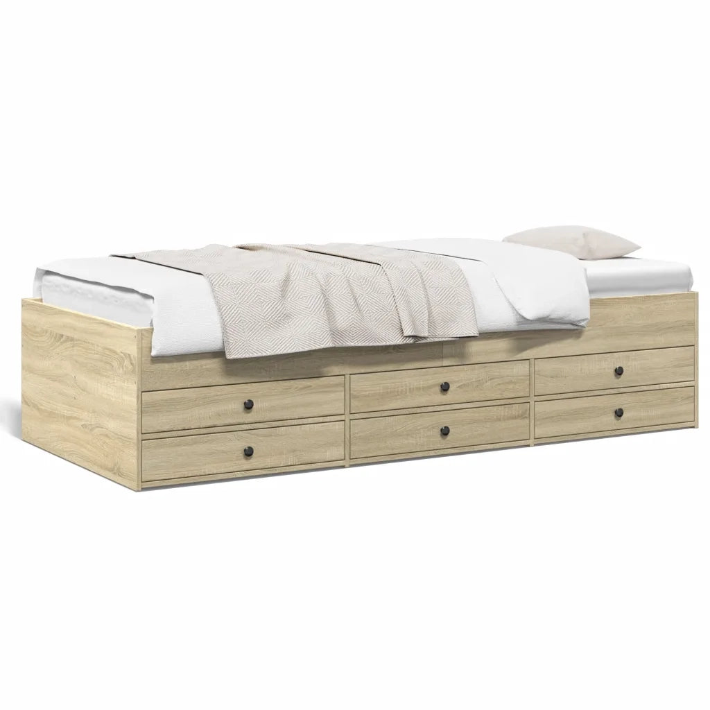 Divano Letto con Cassetti senza Materasso 90x200 cm 3280876