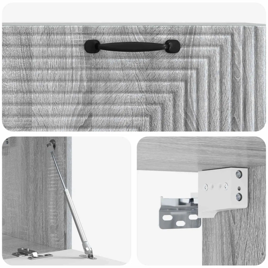Mobile Porta TV da Muro Grigio Sonoma 78,5 x 31 x 30 cm