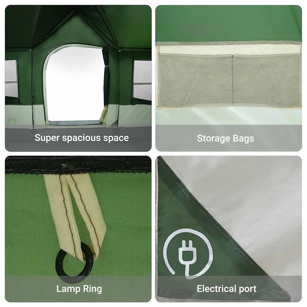 Tenda Familiare con tetto Verde e beige 622 x 295 x 238 cm 4100700