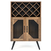 Credenza da cucina con portabottiglie rimovibile 59,5 x 33,5 x 93,5 cm design industriale stile vintage MDF marrone rustico 20_0019390