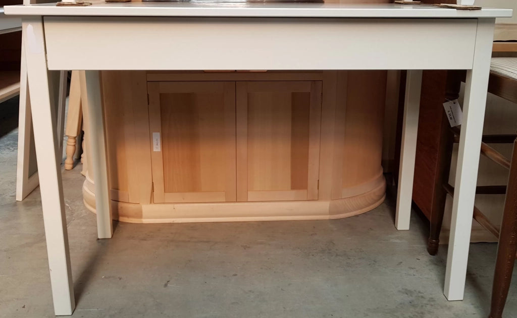 Scrivania shabby legno bianco 1 cassetto 114x51x80 (725) - Mobili 2G