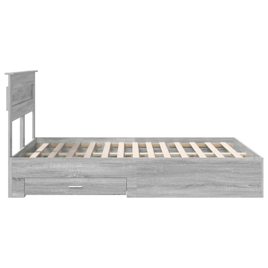 Struttura del letto con testiera Grigio Sonoma 150 x 200 cm