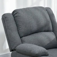 Poltrona Reclinabile Relax con Poggiapiedi, Regolabile, fino a 150 kg, Telaio in Acciaio, 90 x 96 x 98 cm, Grigio