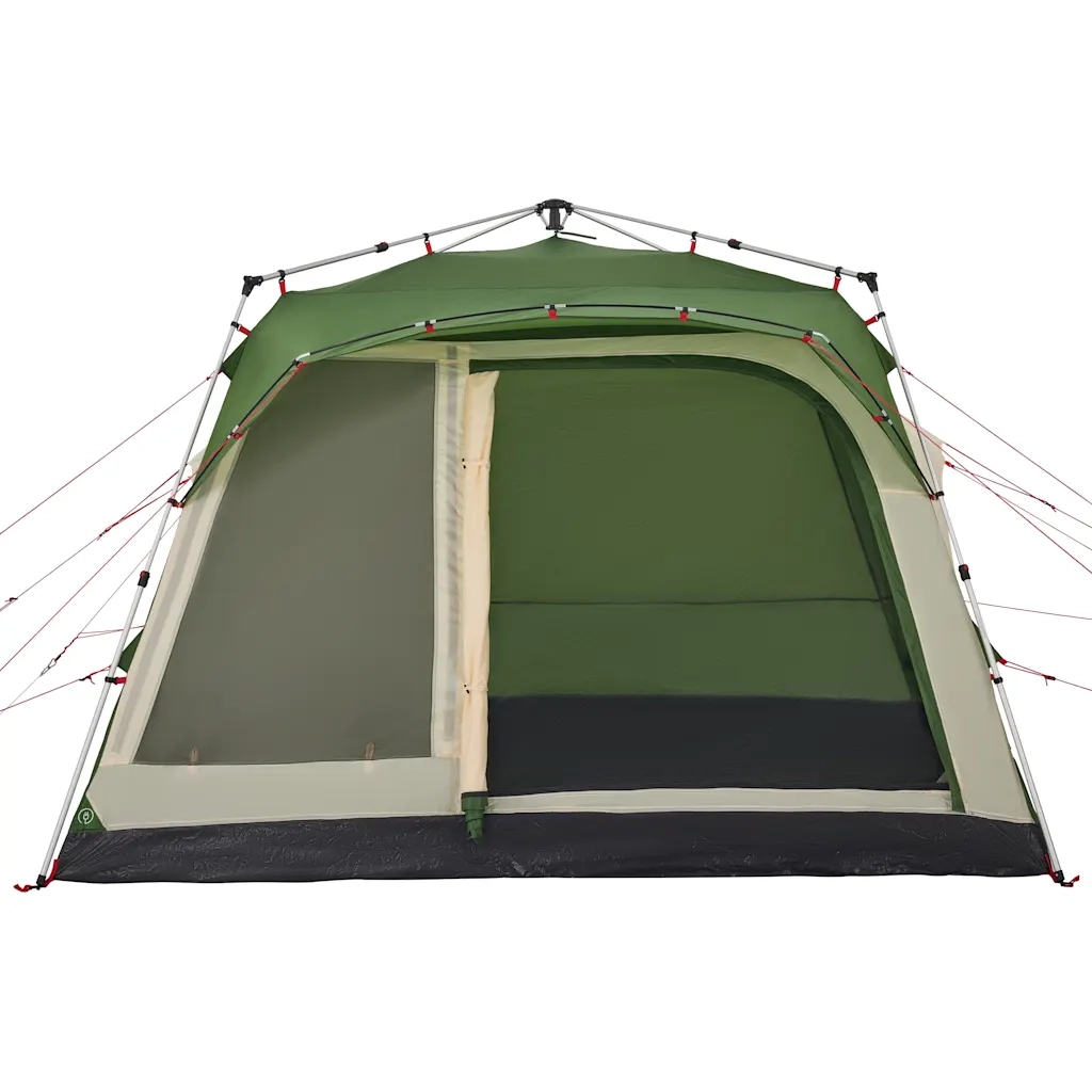 Tenda Familiare Cabina 7 Persone Verde a Rilascio Rapido 4004216