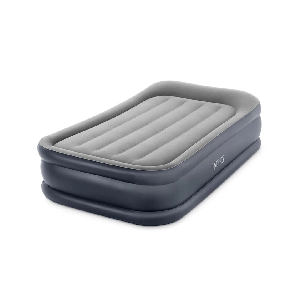 Intex 64132ND Materasso Dura-Beam Pillow Rest Deluxe Singolo Bicolore con Pompa Elettrica Incorporata 99x191x42 cm Single Singolo Versione 2023