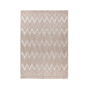 Tappeto moderno Sarai 200 Beige con motivo a zig-zag