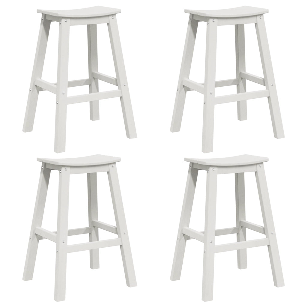 Sgabelli da Bar  6 Pezzi Bianco HDPE