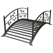 Ponticello da giardino per laghetto ¨C zephmum ¨C nero acciaio 119x67x47 cm