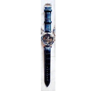 Trade Shop - Orologio Da Polso Zcc Uomo Automatico Cinturino Nero In Pelle Casual -