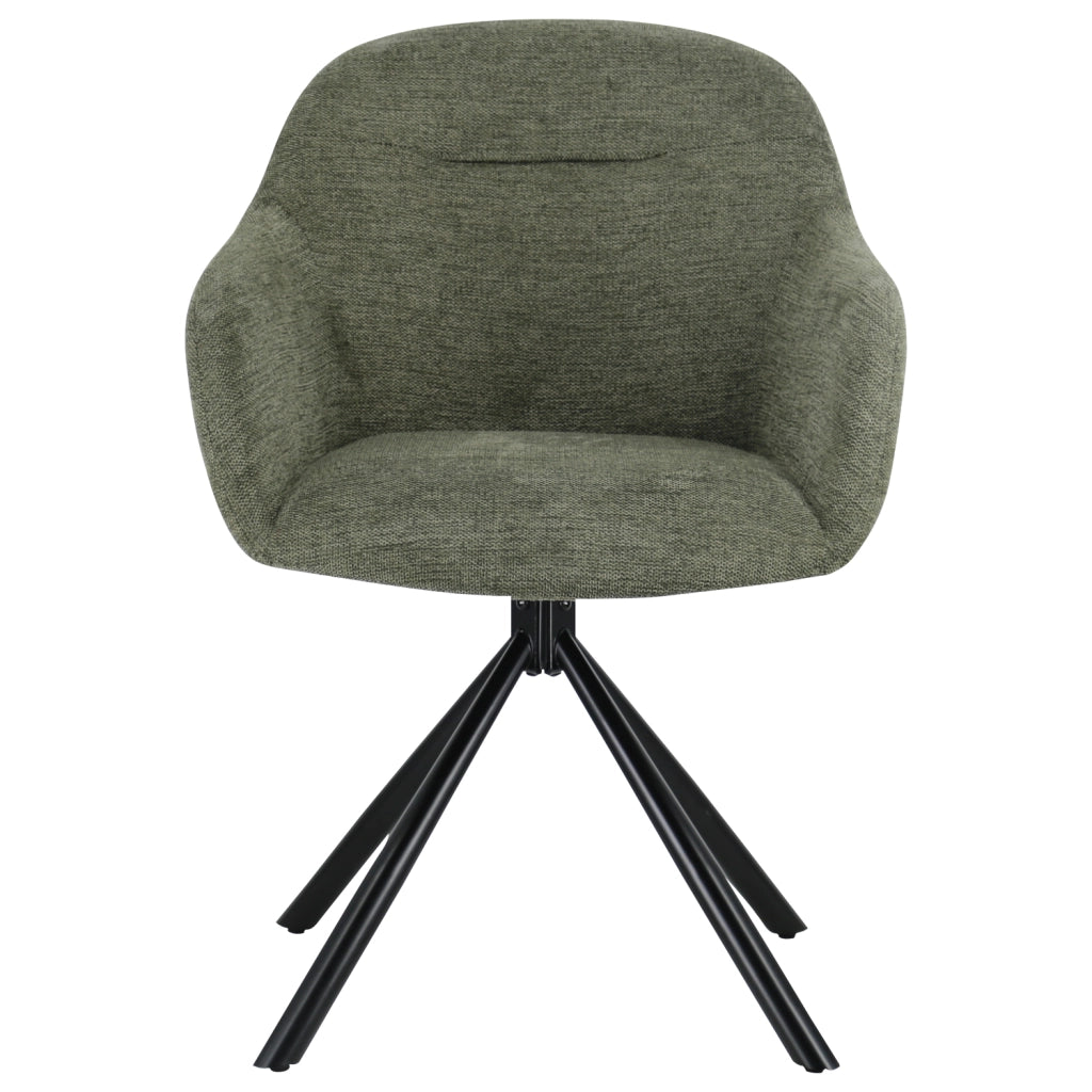 Set di 2 sedie in tessuto verde SAFFI