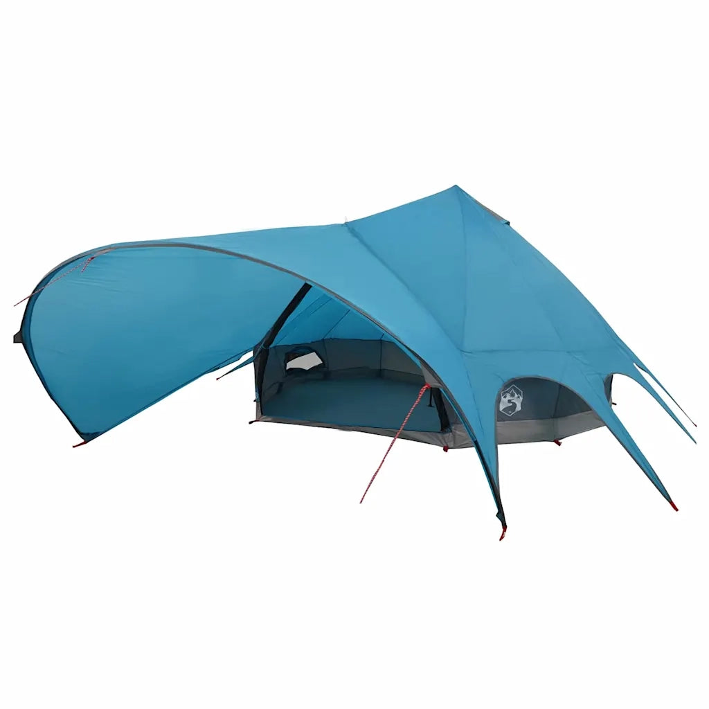Tenda Teepee per 9 Persone Blu e Grigio 502 x 502 x 297 cm