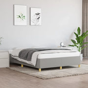 Giroletto senza Materasso-Struttura Letto Grigio Chiaro 140x190 cm Tessuto 272988