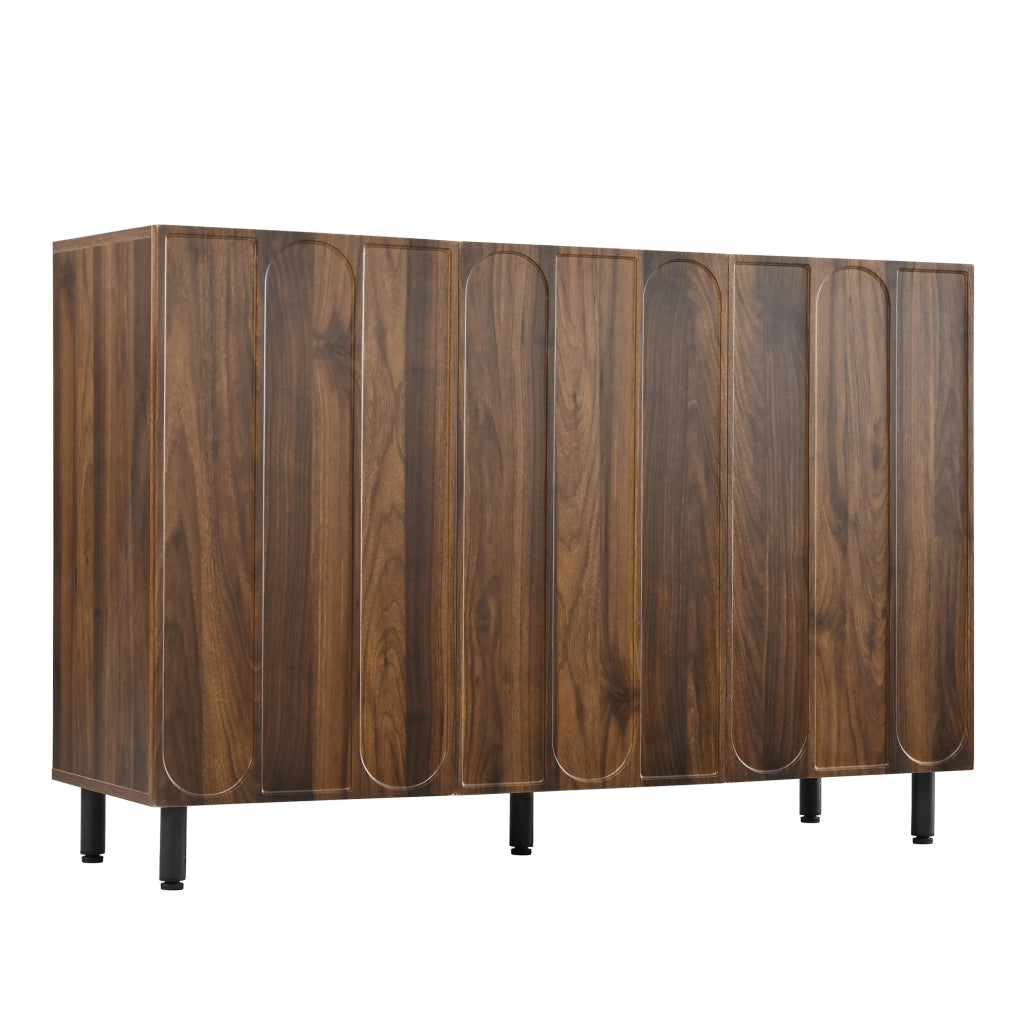 Sideboard multifunzione con 3 ante; 120x37x80 cm; colore noce