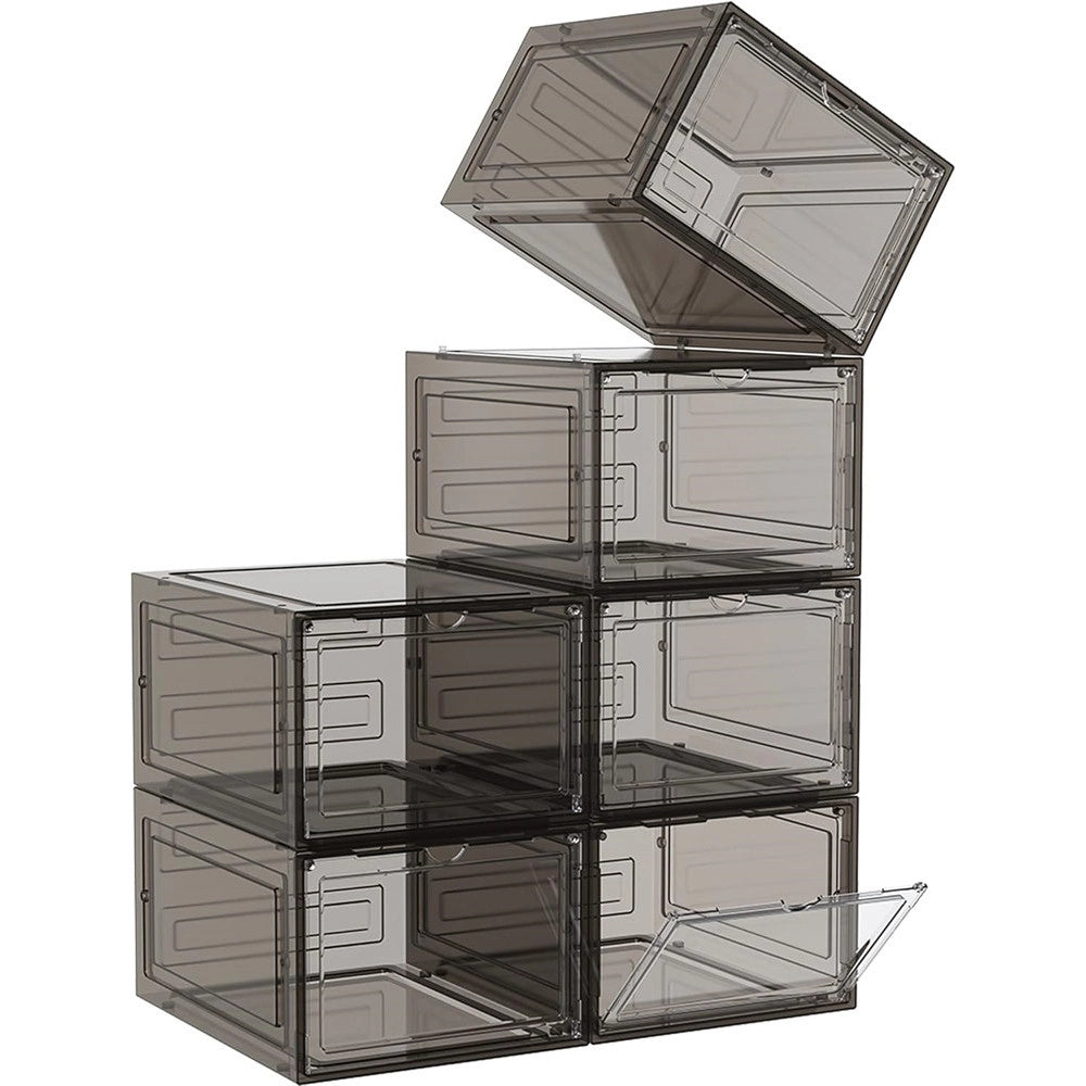 Trade Shop - Box Contenitore Per Scarpe Calzature Scatola Portascarpe Impilabile 34x25x18.4cm 87649 -