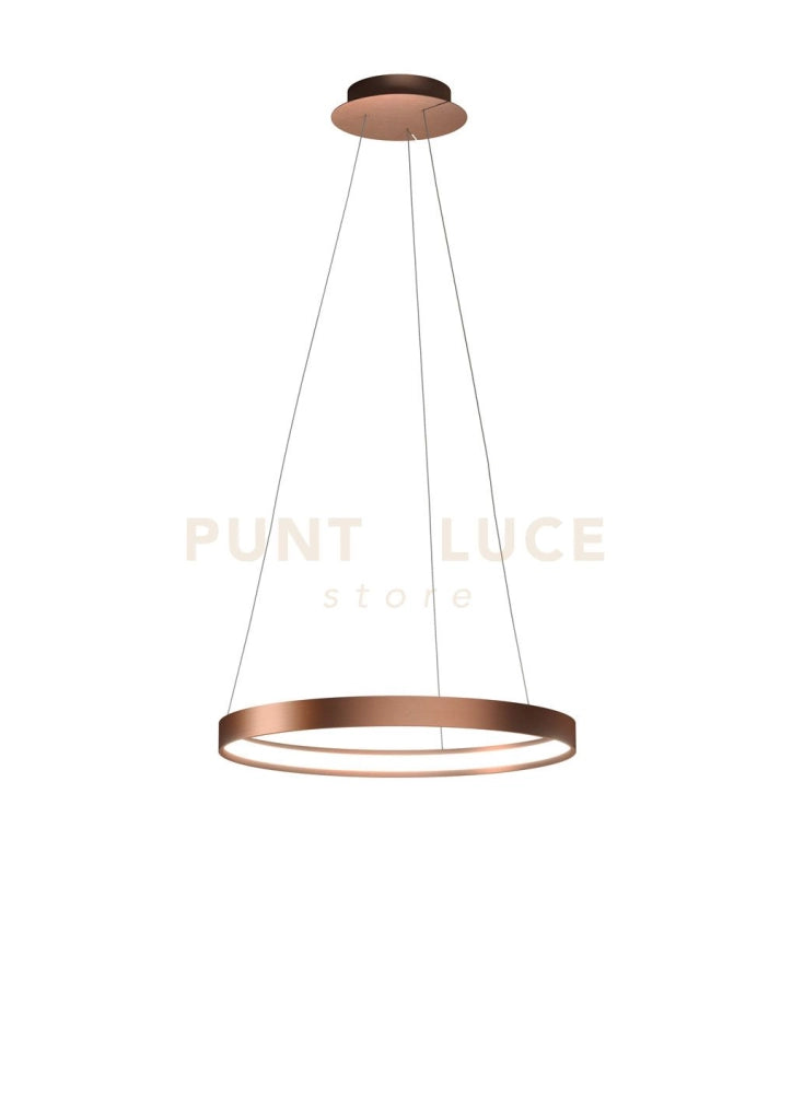 ANELLO LAMPADARIO A SOSPENSIONE RAME SPAZZOLATO DIAM.78cm 3000K 3068LM 47W