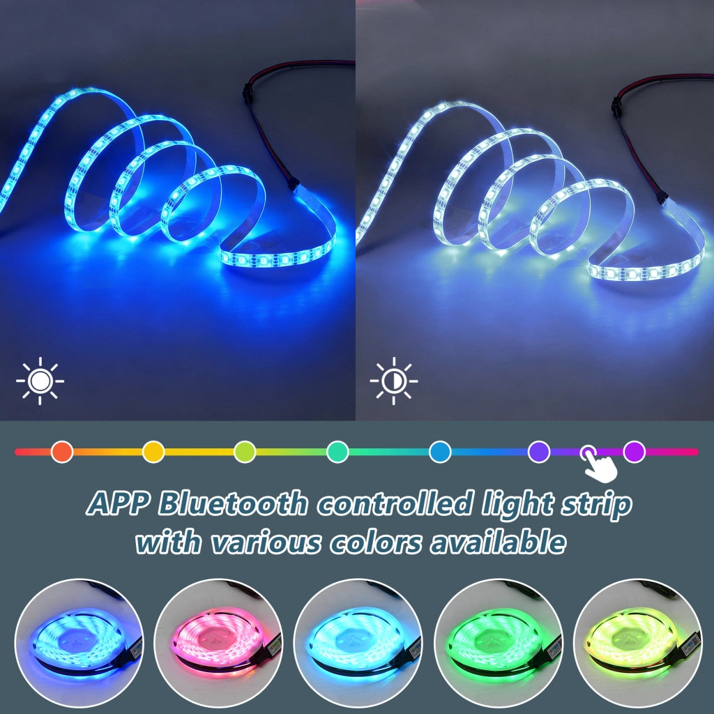Credenza con 4 ante e 3 vani con ripiani regolabili e LED; frontali lucidi; per soggiorno; bianco e nero; 140×40×65 cm