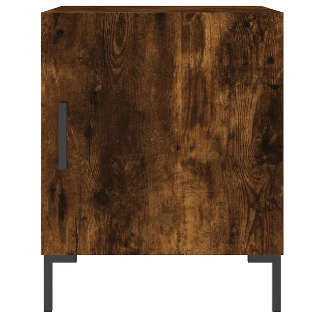 Comodini 2 pz Rovere Fumo 40x40x50 cm in Legno Multistrato 827575