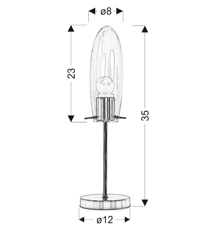 Lampada da tavolo Candellux MELOT 41-10813 cromata E27