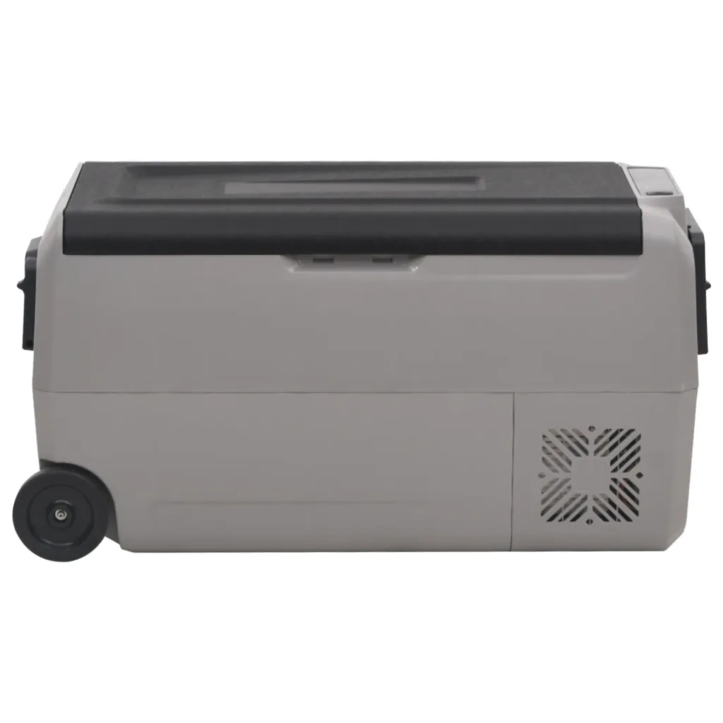 Borsa Frigo con Ruote e Adattatore Nera e Grigia 50 L PP e PE 3154639