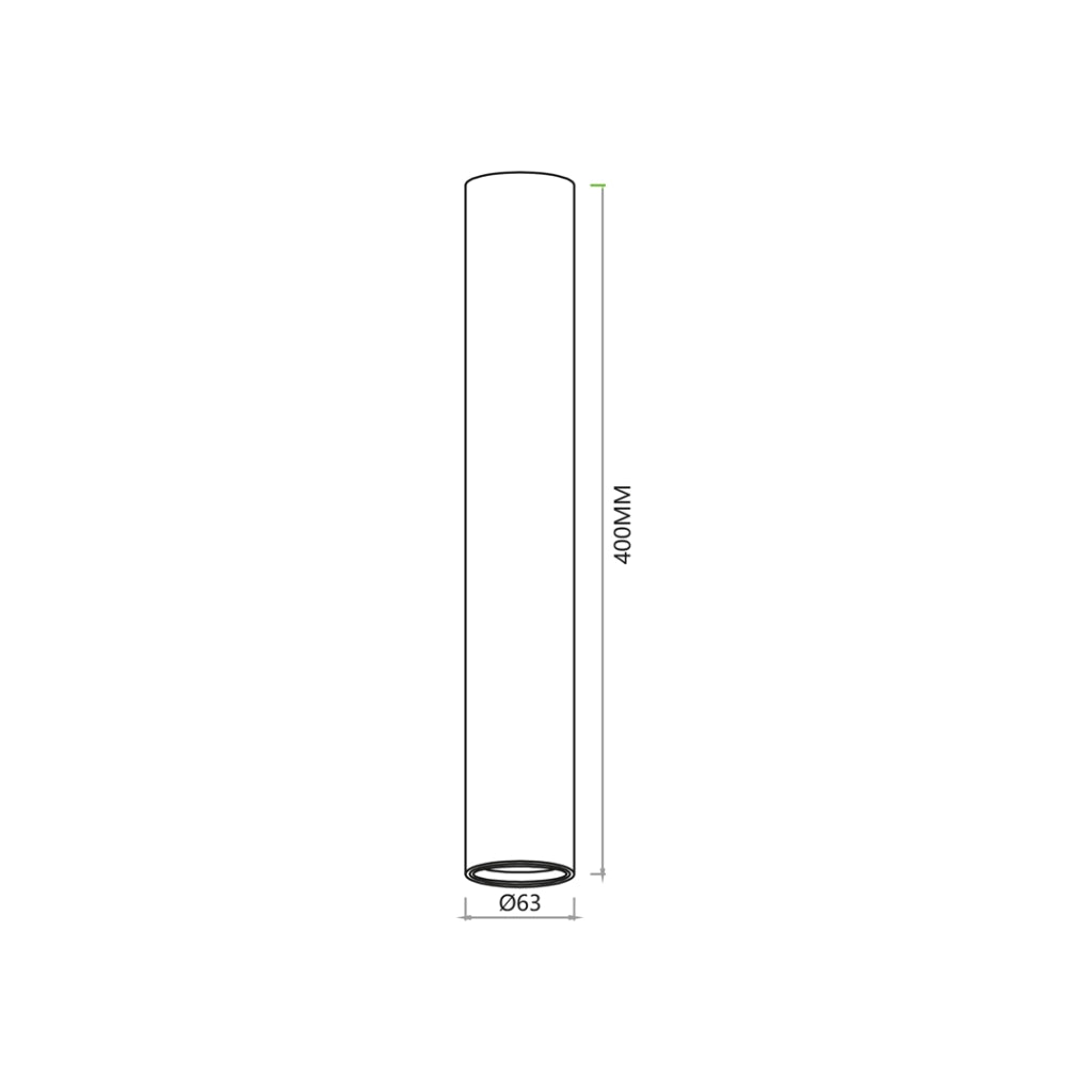 Spot soffitto nero tondo 40 cm GU10 8W Genesis Milagro