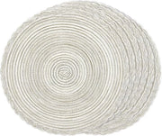 Set di 6 piatti di accoglienza in fibra geotessuta - colore crema | set di 6