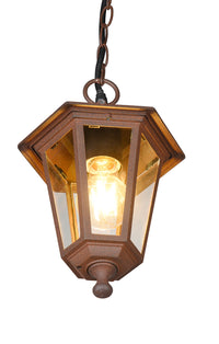 Lampada a Sospensione da Esterno Attacco E27 in Alluminio Ruggine