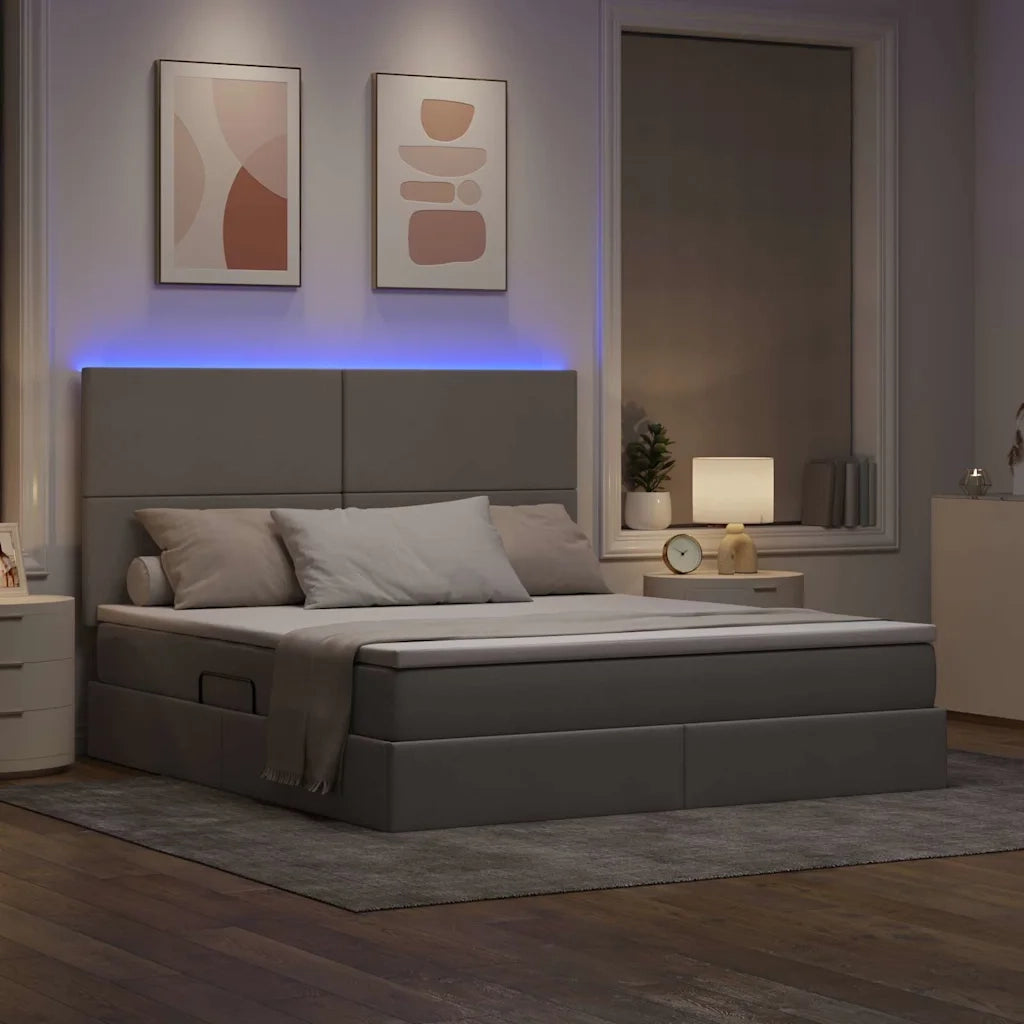 Letto con contenitore e LED Talpa 160 x 200 cm Poliestere