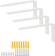 Beugeli per tavole 125 mm - Sostegni per tavole con attacco a parete - Beugeli per angoli - Sostegni per tavole in metallo resistente - Supporto per tavole - Massimizzazione dello spazio di stoccaggio - Sostegni per tavole
