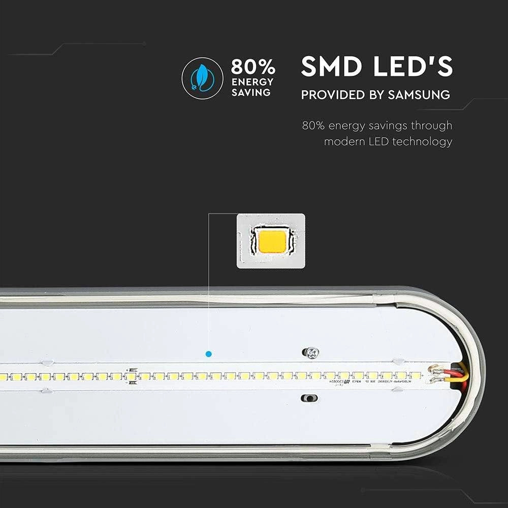 Optonica 6704 plafoniera led 150cm 55w 4500k ip65 impermeabile interno /esterno